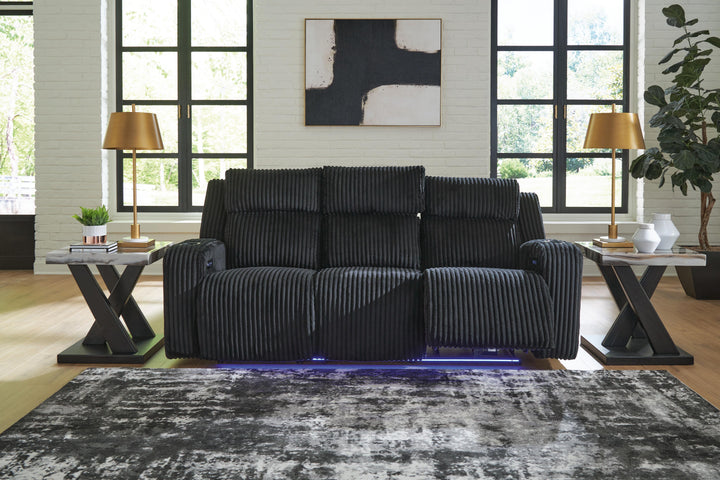 Belvarrow Power Reclining Sofa and Power Recliner - Black (12)