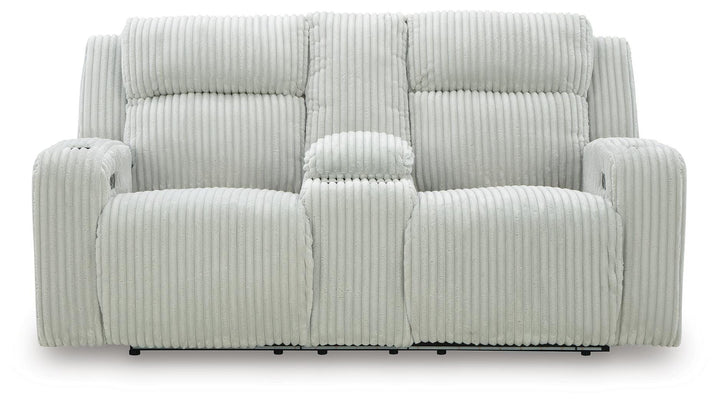 Forest Lake Power Reclining Loveseat with Console - Gray (4)