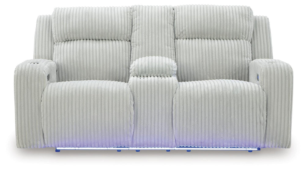 Forest Lake Power Reclining Loveseat with Console - Gray (5)