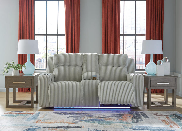 Carvara Power Reclining Sofa and Loveseat - Alloy (16)