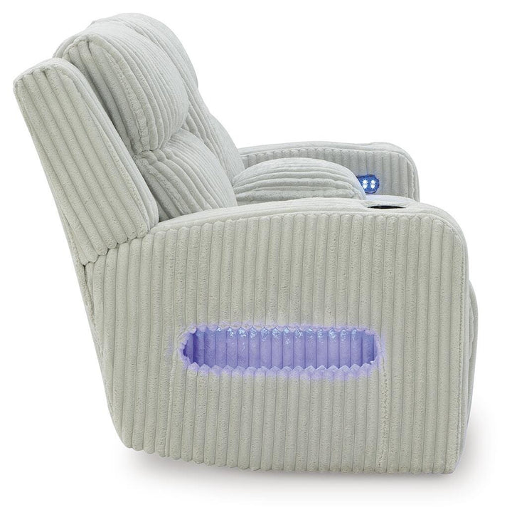 Forest Lake Power Reclining Loveseat with Console - Gray (6)