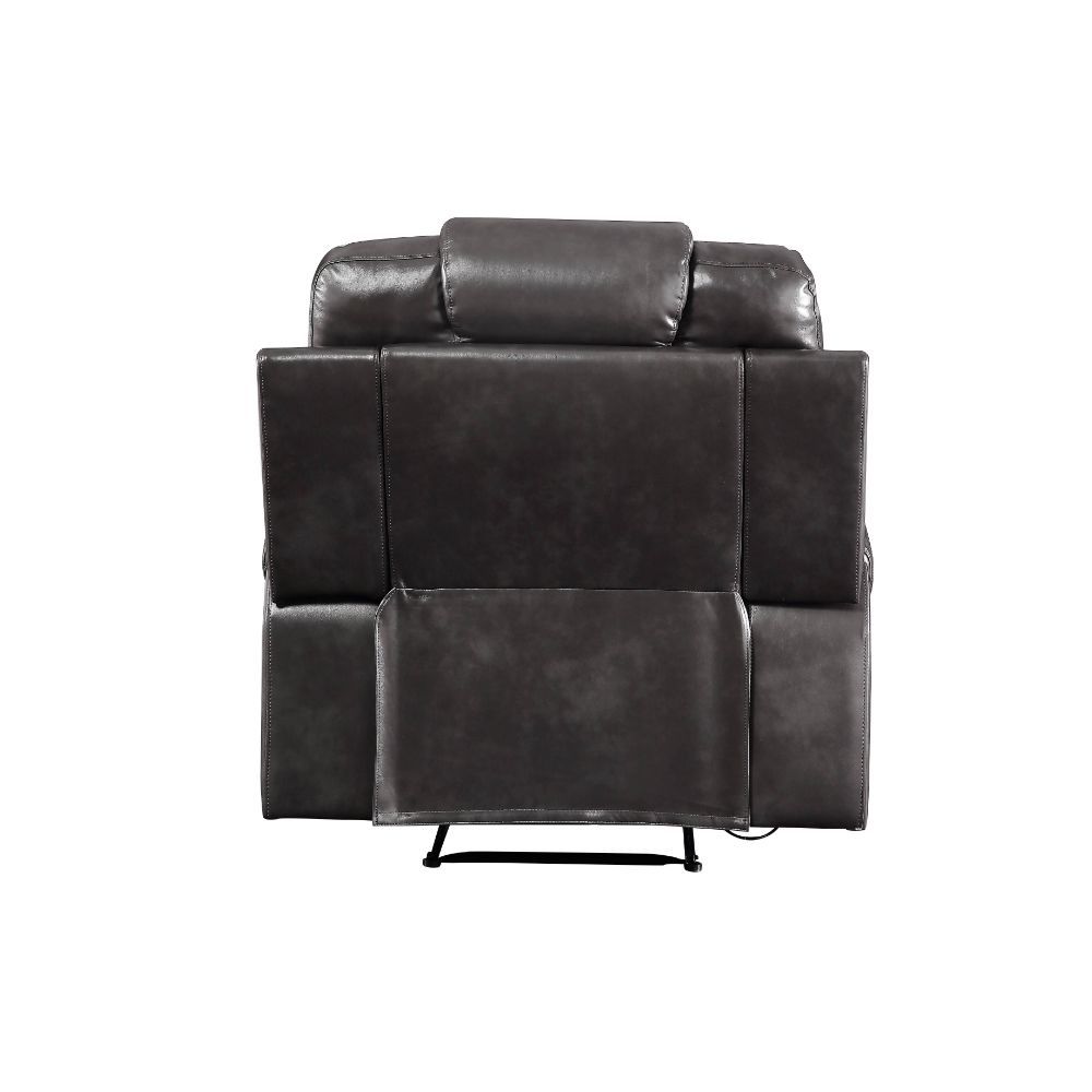 Braylon - Motion Recliner - Magnetite Synthetic Leather