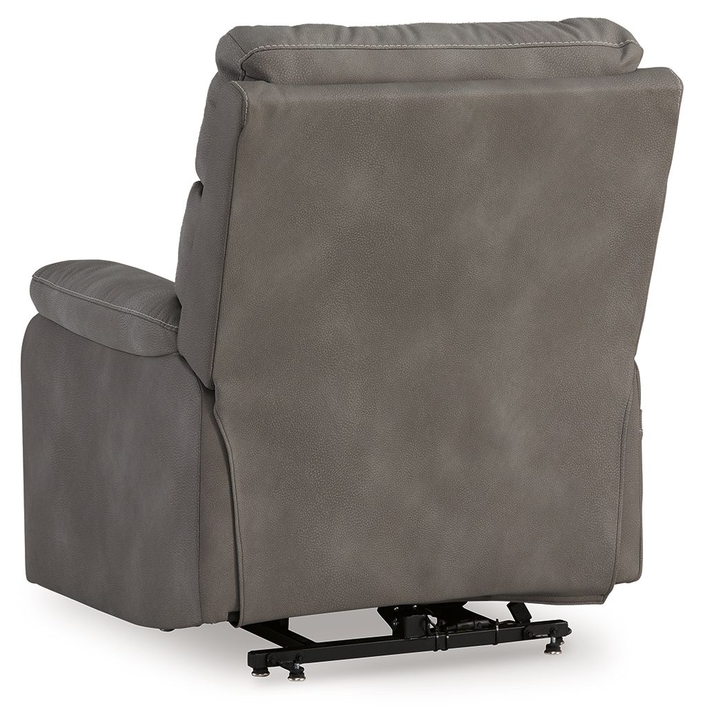 Next-Gen Durapella Power Lift Recliner with Dual Motors & Faux Leather Upholstery - Gray