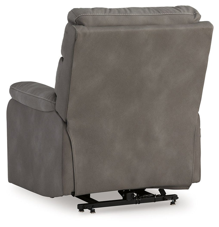 Next-Gen Durapella Power Lift Recliner with Dual Motors & Faux Leather Upholstery - Gray