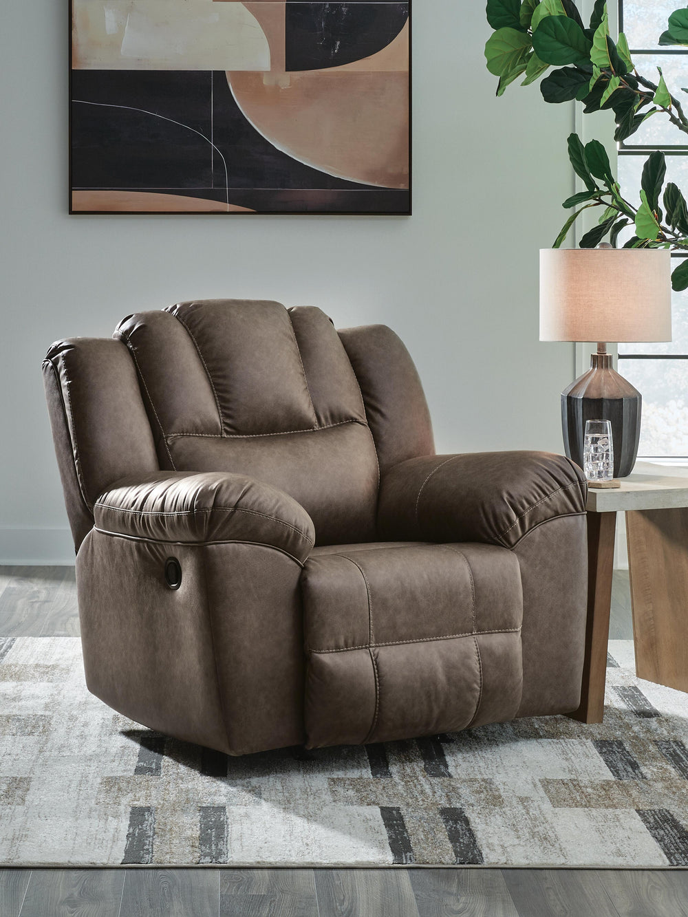 Lowilla Recliner - Dark Brown (2)