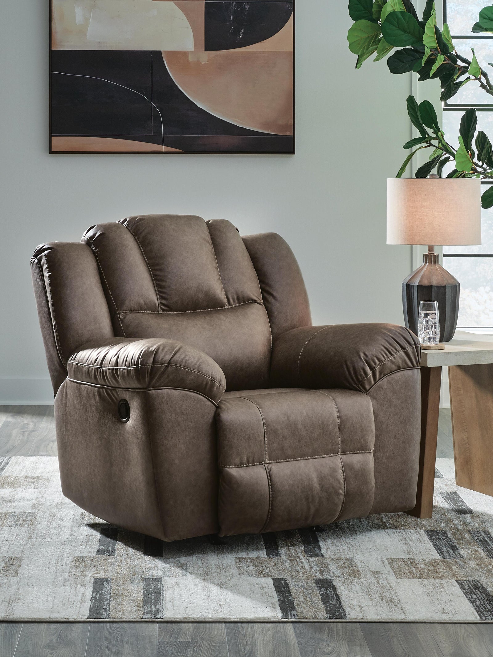Lowilla Recliner - Dark Brown (2)