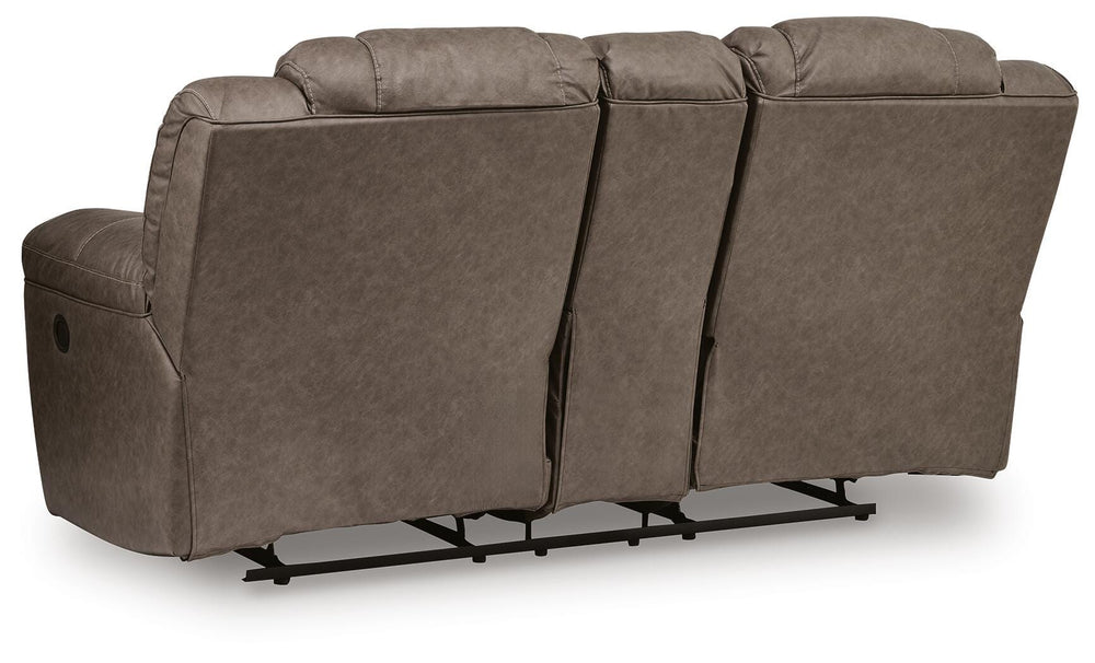 Lowilla Reclining Loveseat with Console - Dark Brown (5)