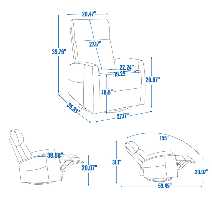 heat-massage-manual-recliner-chair-with-rocker-and-swivel-grey-fabric