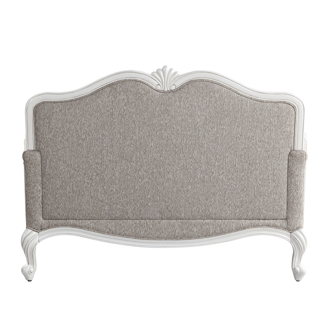 Ciddrenar - Loveseat With 3 Pillows - Fabric & White