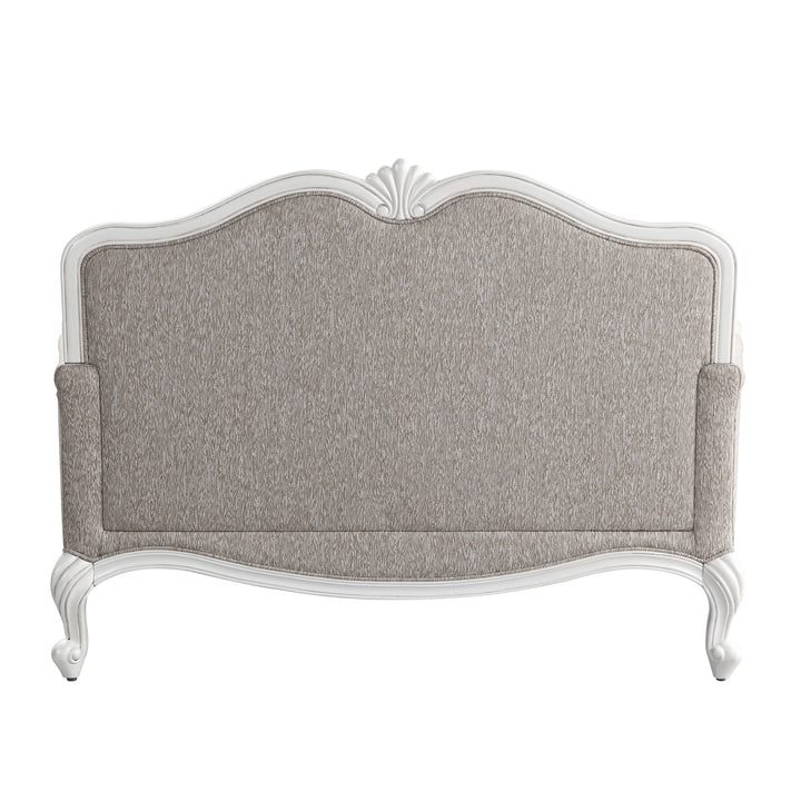 Ciddrenar - Loveseat With 3 Pillows - Fabric & White