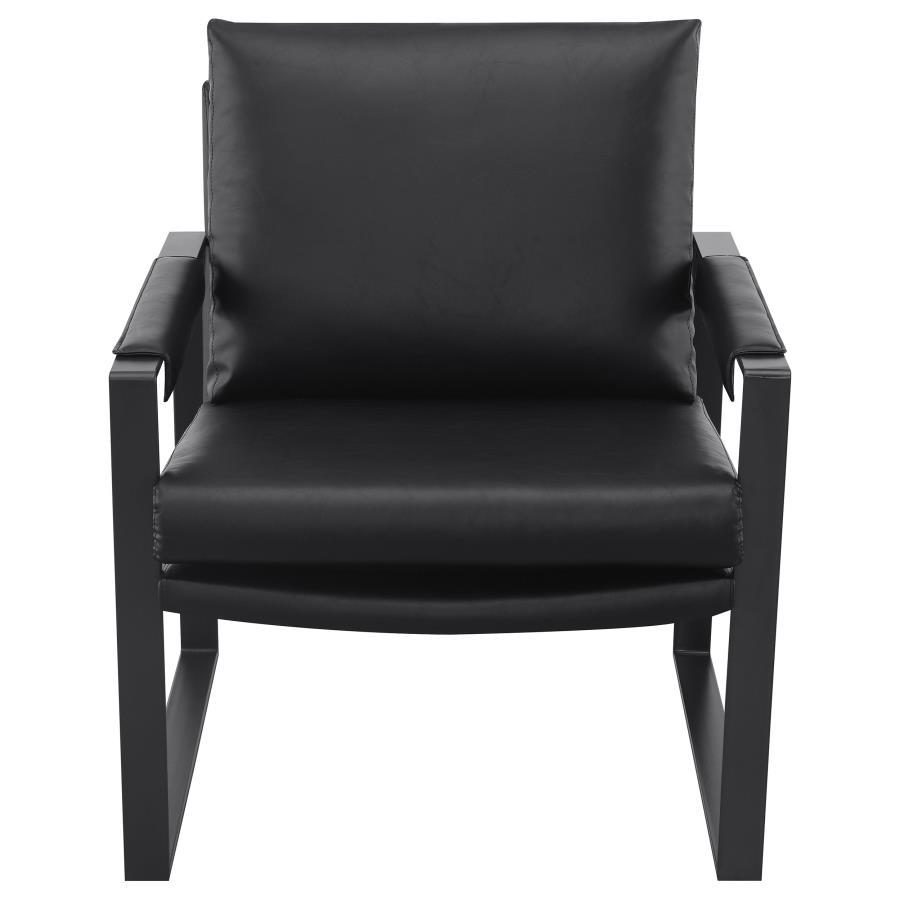 Rosalind - Upholstered Track Arm Accent Chair - Black