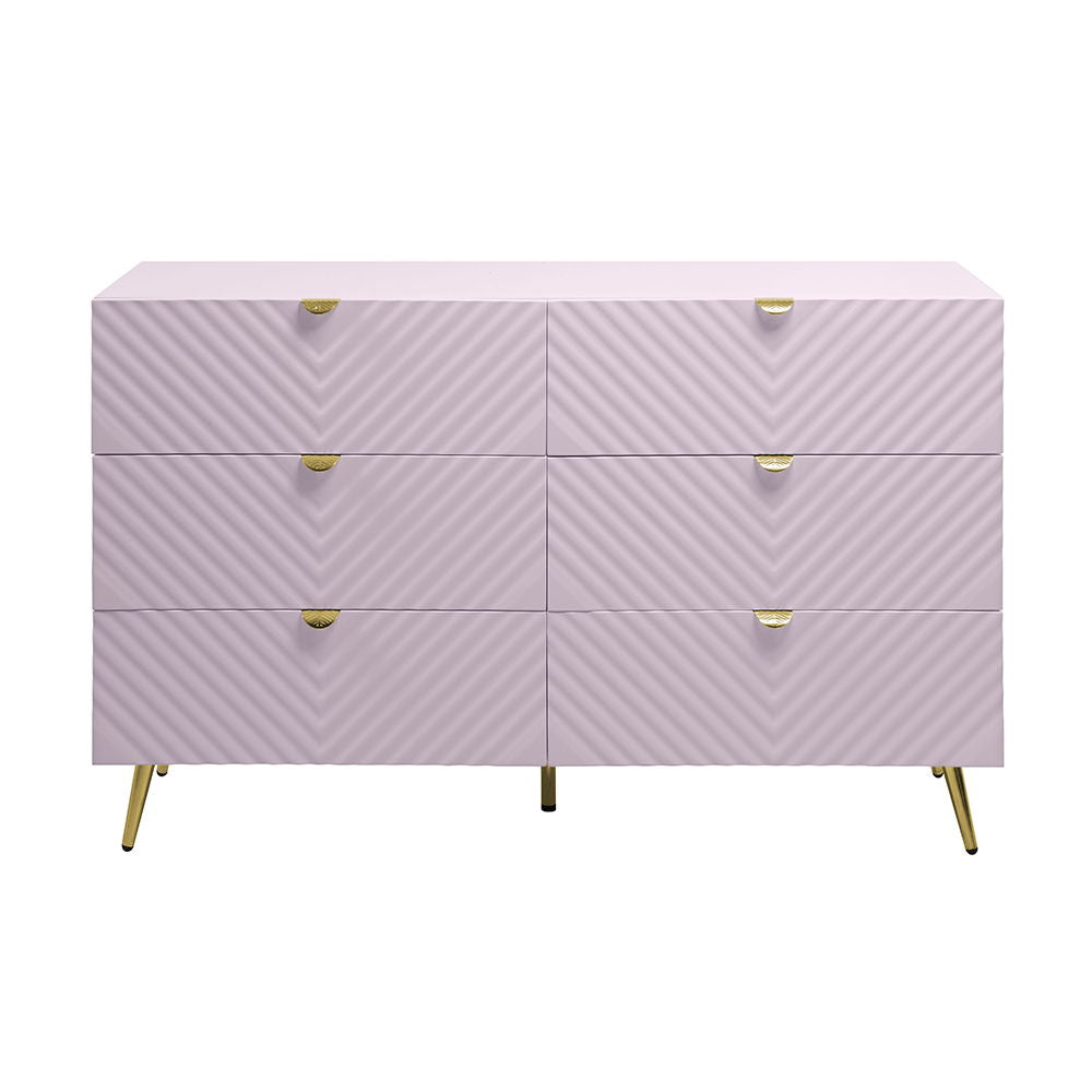 Gaines - Dresser - Pink High Gloss