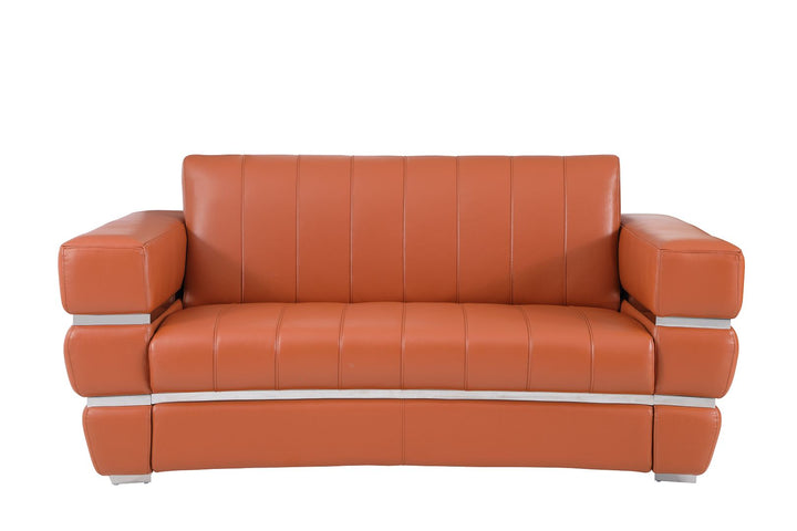 DivanItalia 904 3-Piece Sofa Set in Top-Grain Italian Leather - Camel