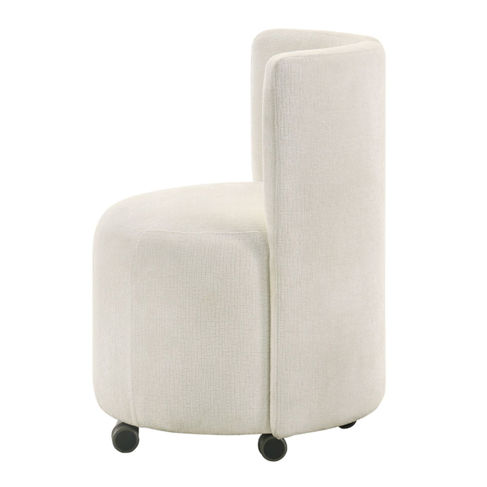 Blayde - Side Chair With Swivel Set of 2) - White Chenille Fabric