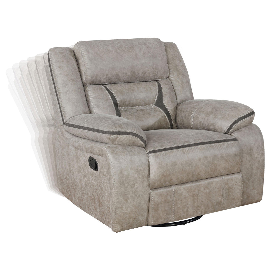 Coaster Furniture 651351-S3 Greer 3-piece Upholstered Reclining Sofa Set Taupe