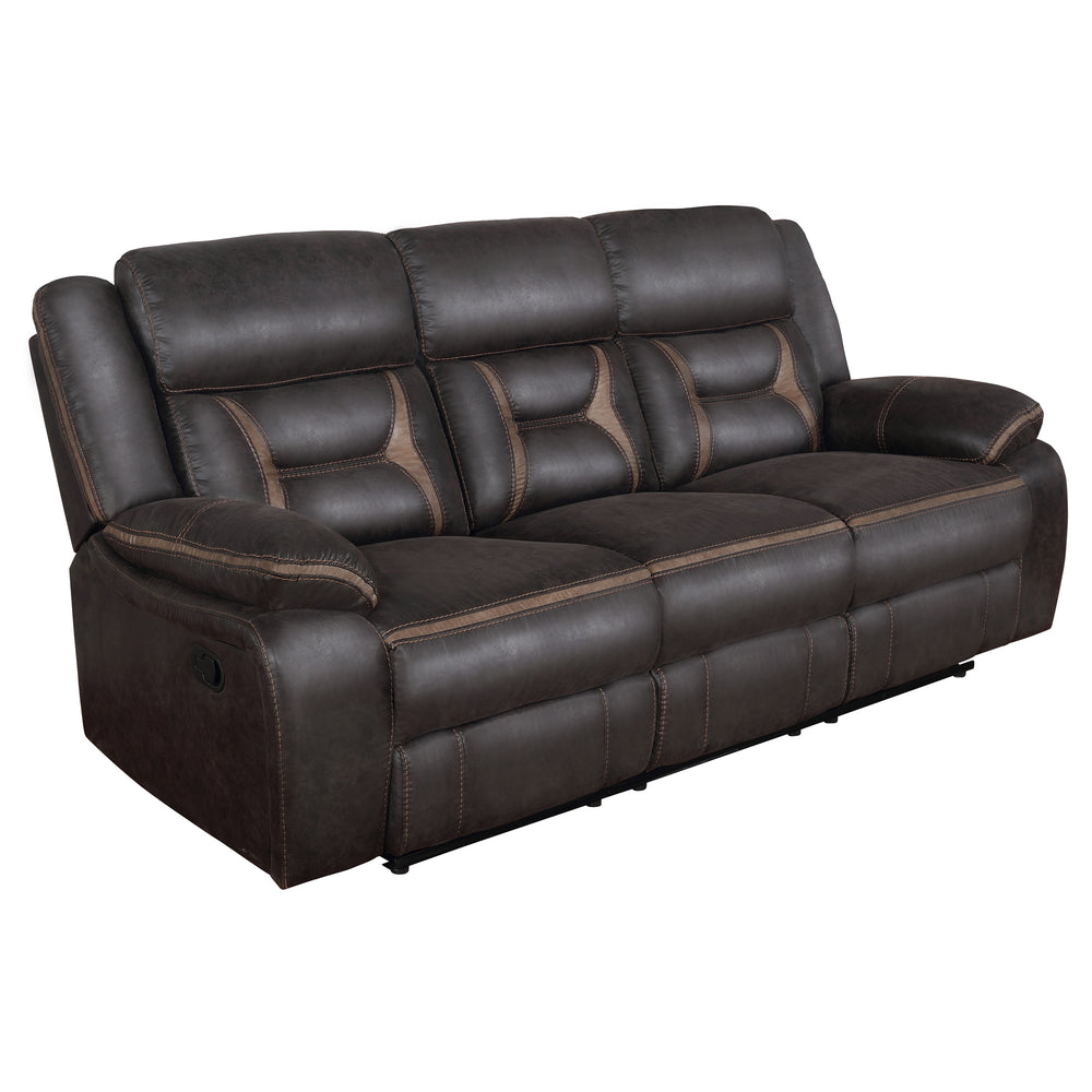 Greer - Upholstered Motion Reclining Sofa - Brown
