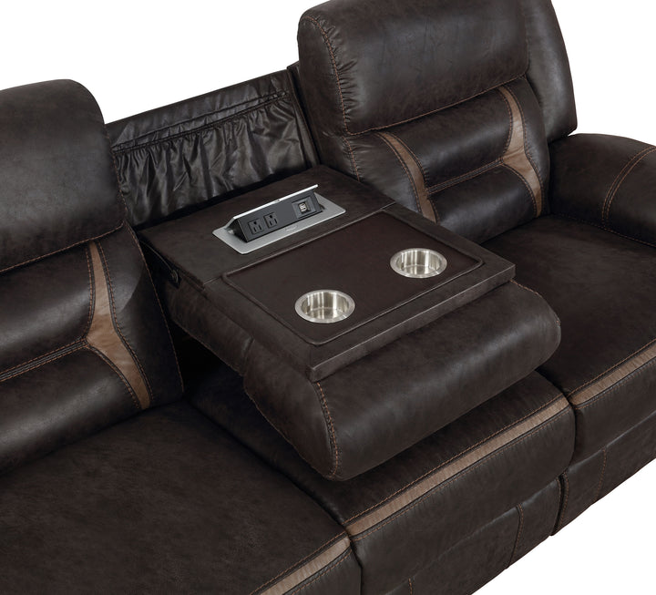 Greer - Upholstered Motion Reclining Sofa - Brown