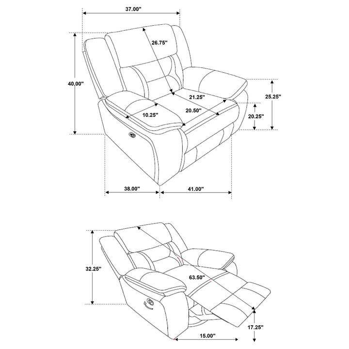 Greer - Upholstered Swivel Glider Recliner Chair - Brown