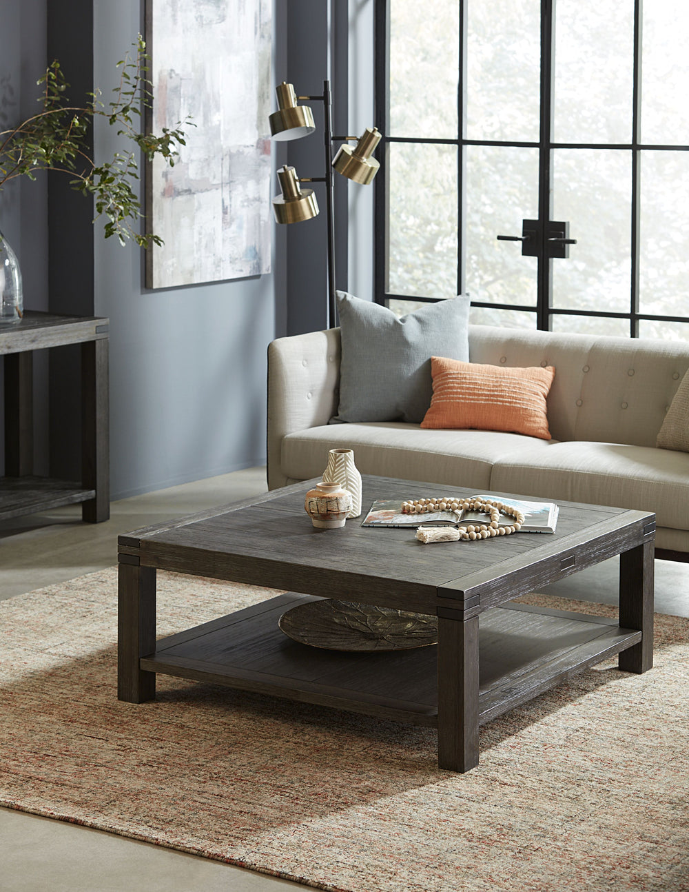 Modus Furniture 3Ft321 Meadow Solid Wood Coffee Table In Graphite
