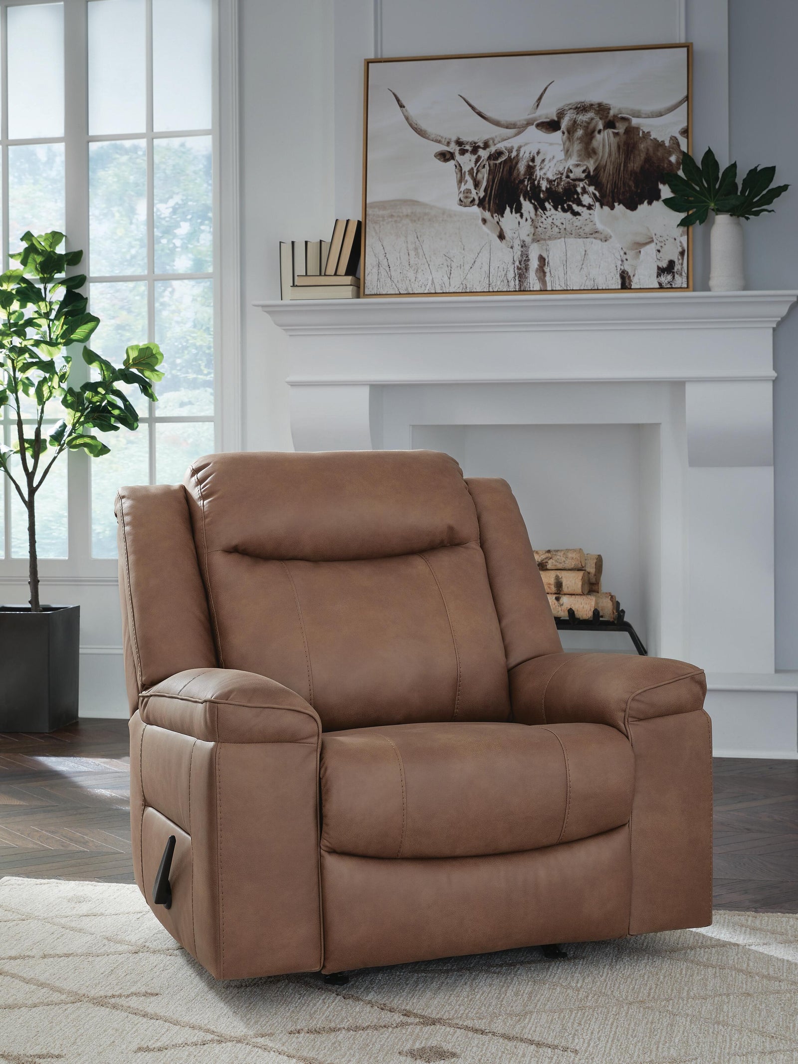 Status Check Recliner - Light Brown (2)
