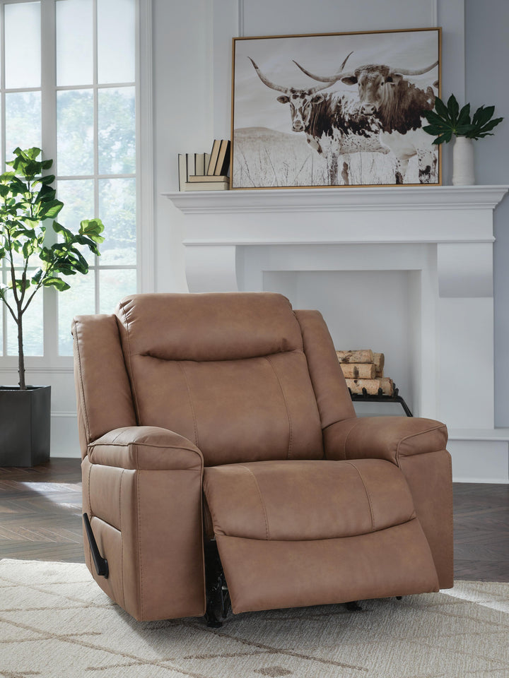 Status Check Recliner - Light Brown (8)