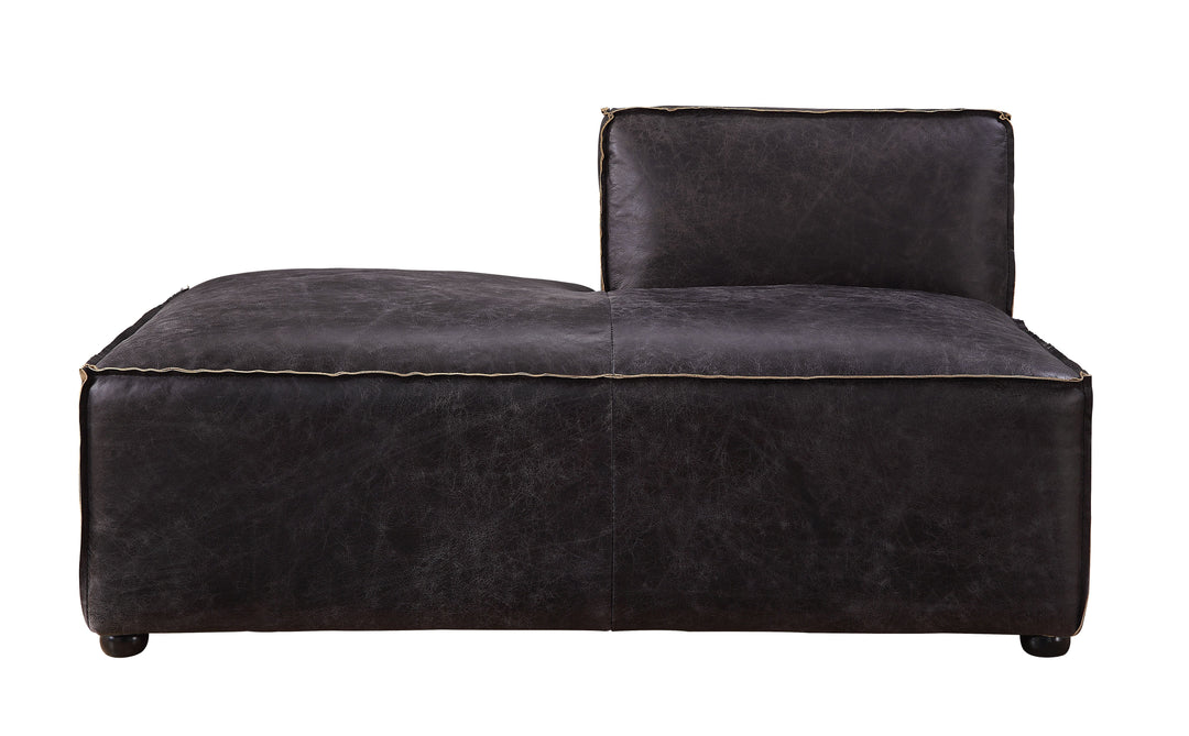 Birdie - Modular Chaise - Antique Slate Top Grain Leather