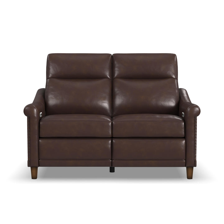 Elizabeth Leather Power Recliner with Power Headrest in Brunette