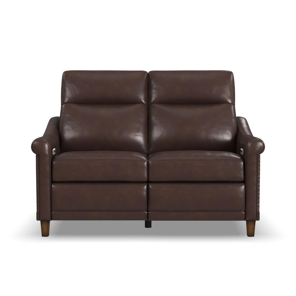 Elizabeth Leather Power Recliner with Power Headrest in Brunette