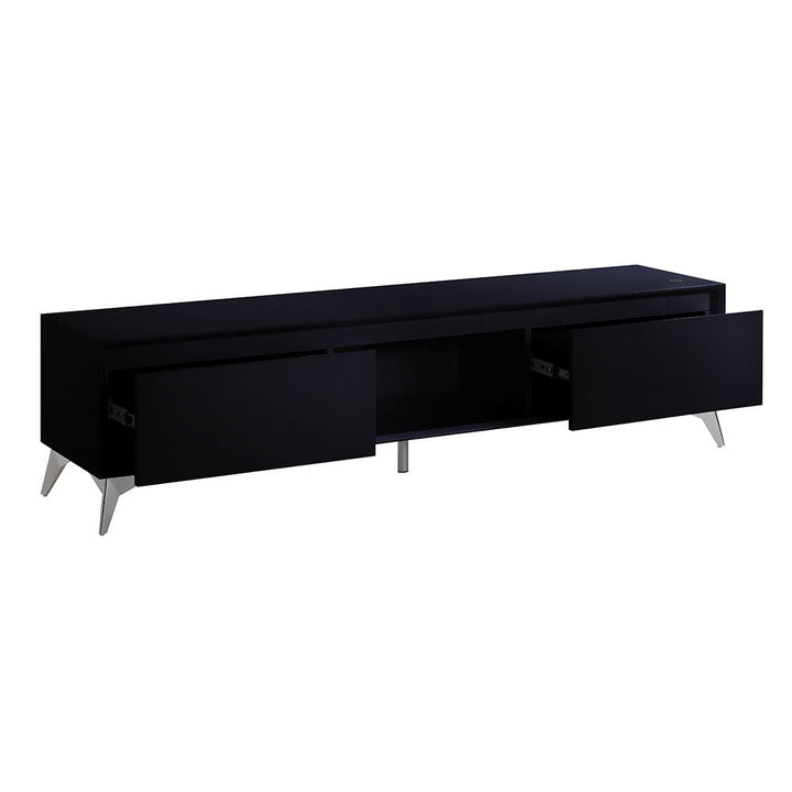 Raceloma - TV Stand - Black & Chrome