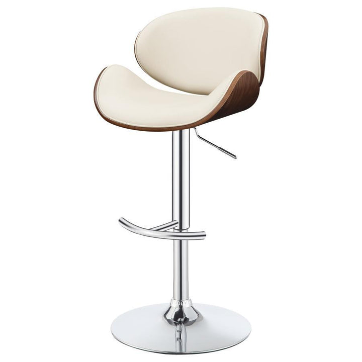 Harris - Adjustable Bar Stool - Ecru And Chrome