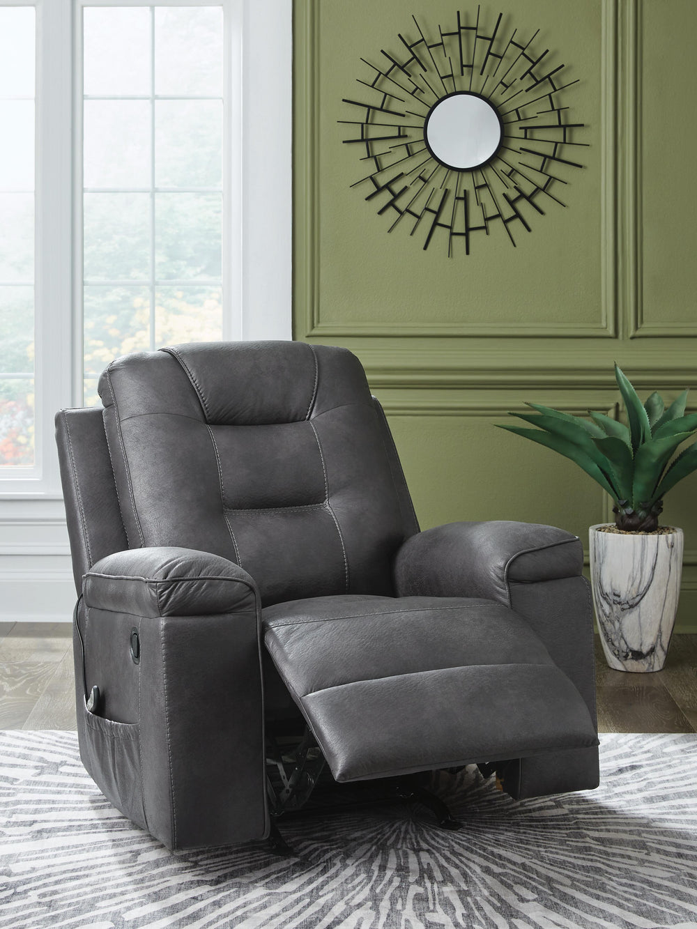 Stockworth Recliner - Dark Gray (8)