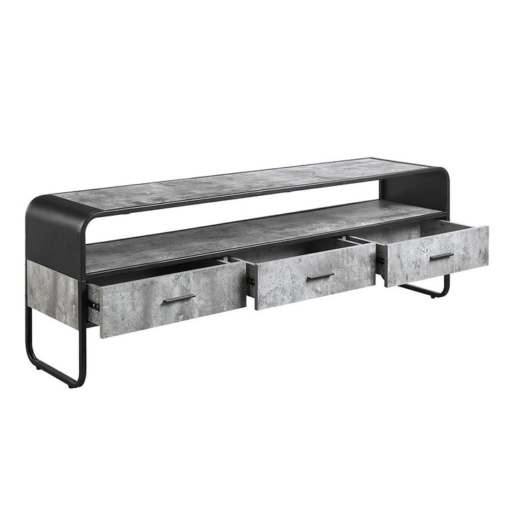 Raziela - 20" TV Stand - Concrete Gray & Black