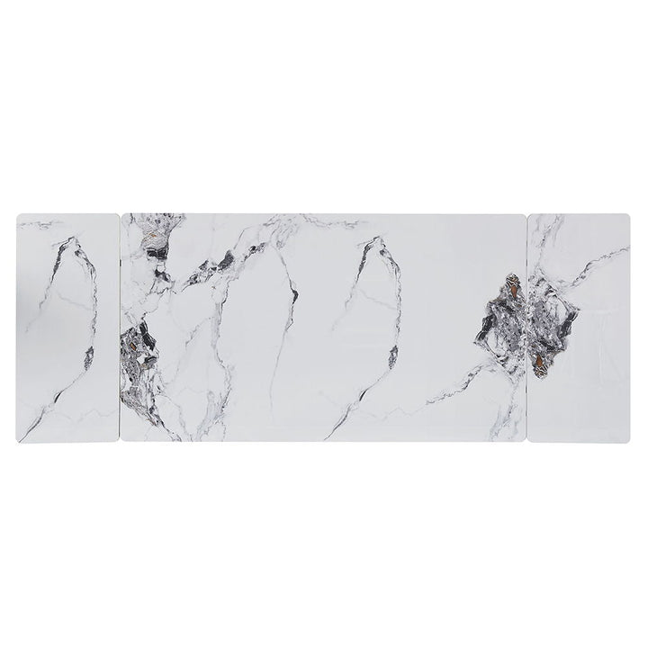 Damita - Ceramic Top Dining Table - White & Black