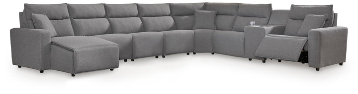 Modmax II 8-Piece Power Reclining Sectional with Console - Salt and Pepper (1)