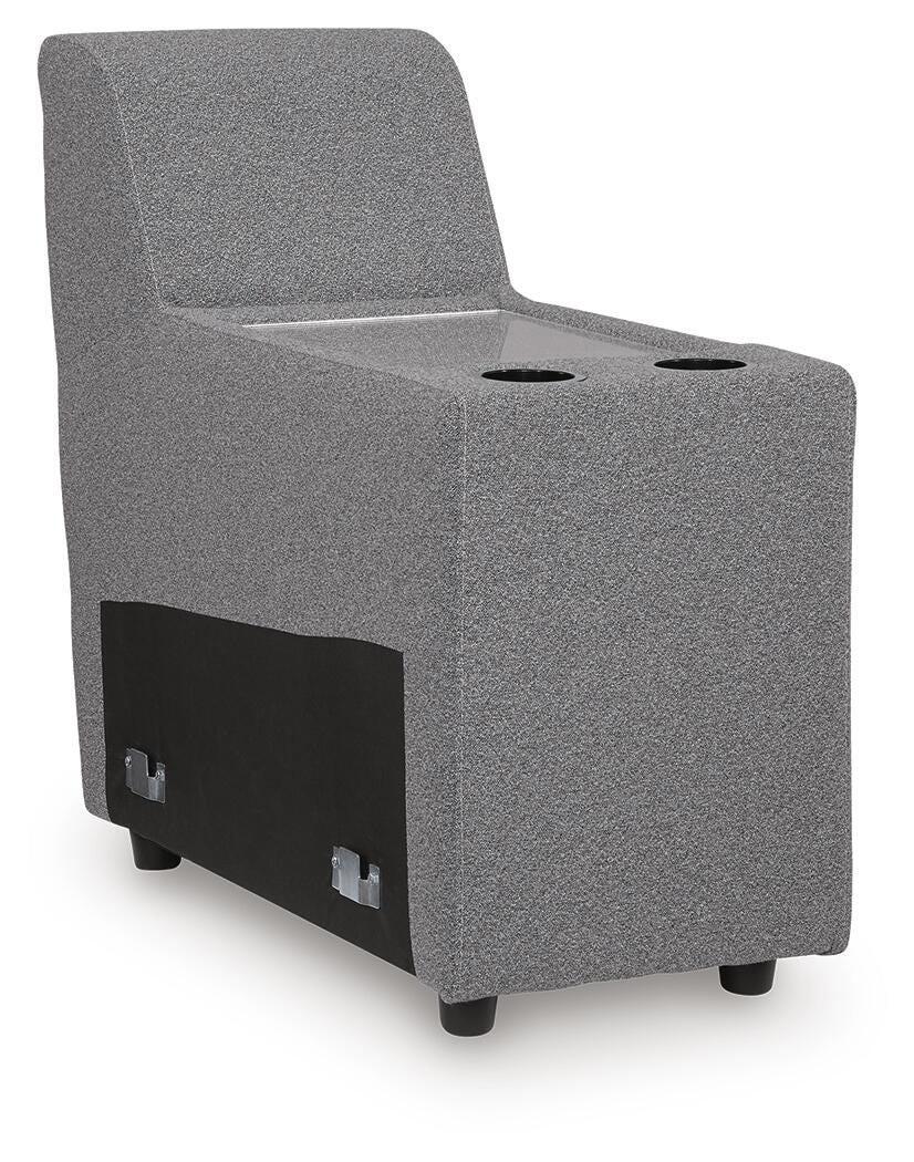 Modmax II 7-Piece Power Reclining Sectional with Audio Consoles - Salt and Pepper