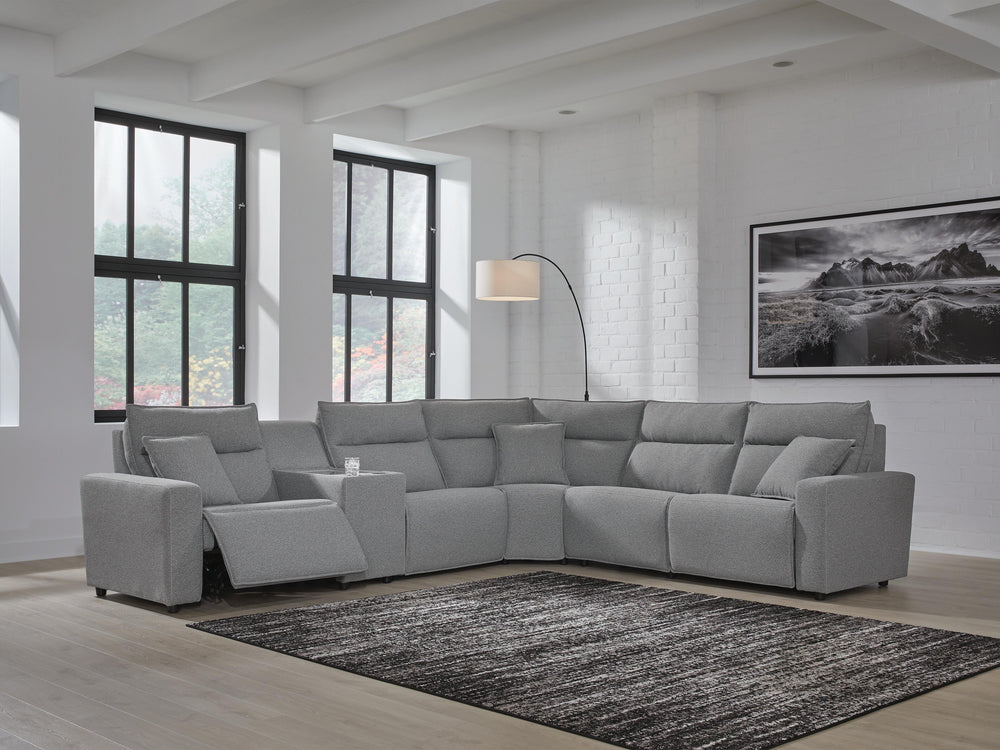 Modmax II 6-Piece Reclining Sectional with Console - Salt and Pepper (2)