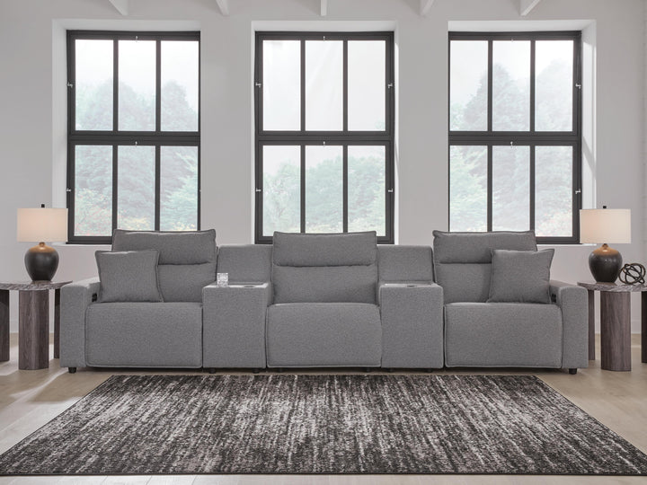 Modmax II 5-Piece Power Reclining Sectional with Consoles - Salt and Pepper (2)