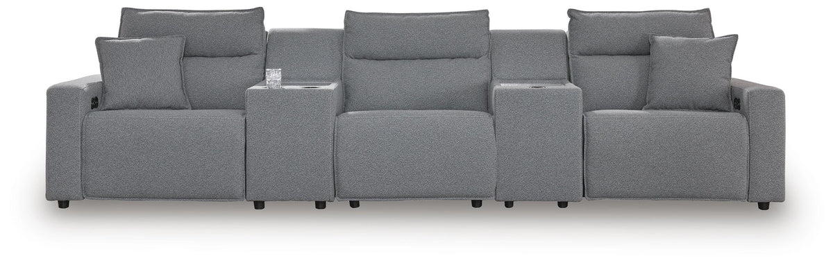 Modmax II 5-Piece Reclining Sectional with Consoles - Salt and Pepper