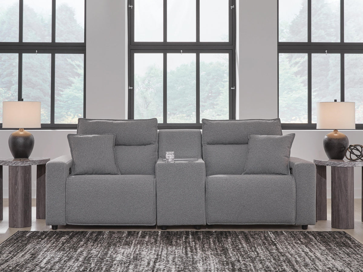 Modmax II 3-Piece Power Reclining Sectional with Console - Salt and Pepper (2)