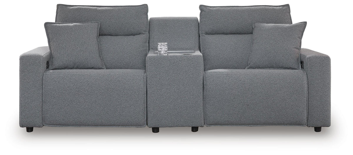 Modmax II 3-Piece Power Reclining Sectional with Console - Salt and Pepper (1)