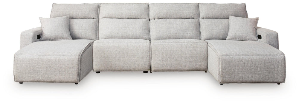 Modmax II 4-Piece Power Reclining Sectional with Chaise - Stone (1)
