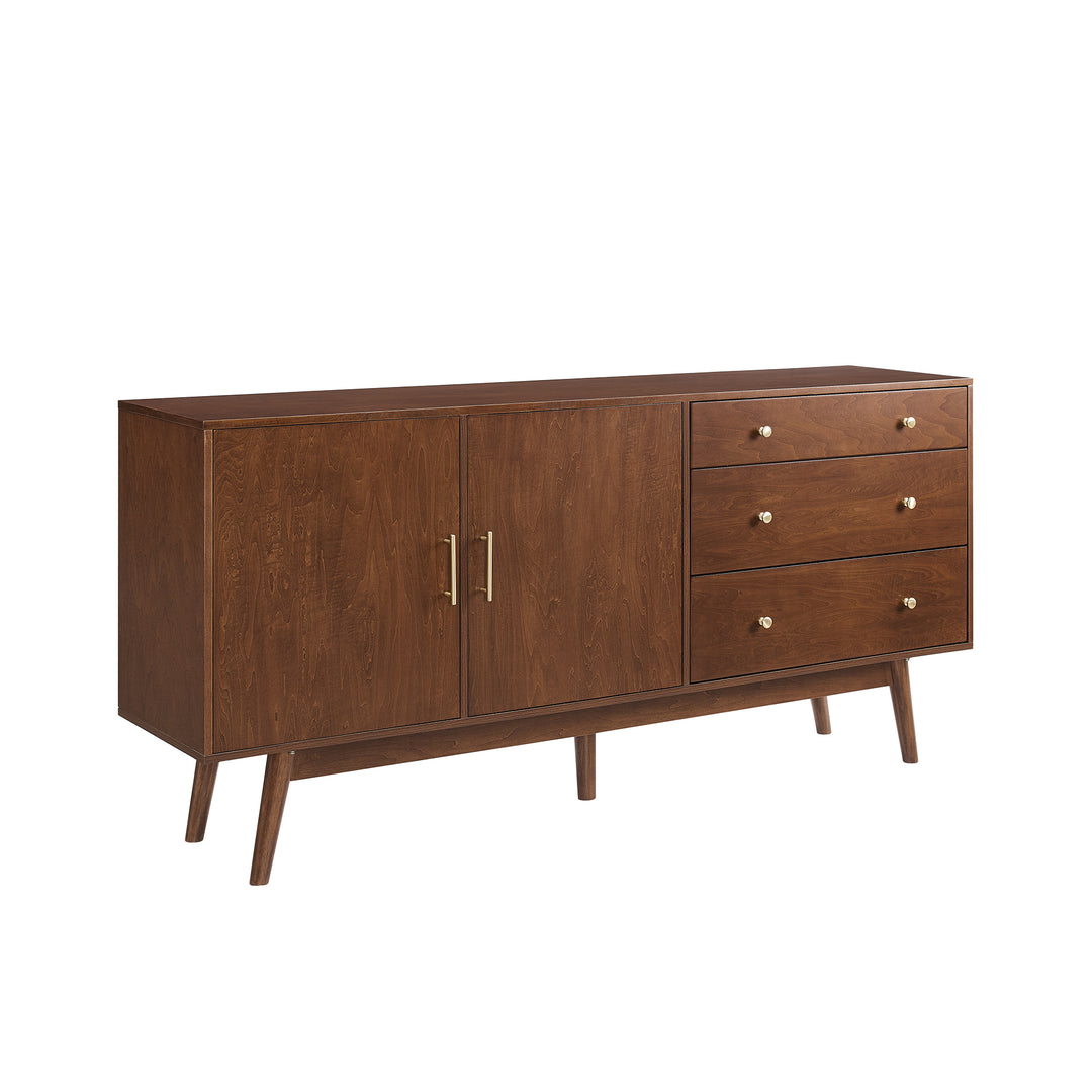 Mid-Century Modern Minimalist 2-Door Sideboard - Walnut