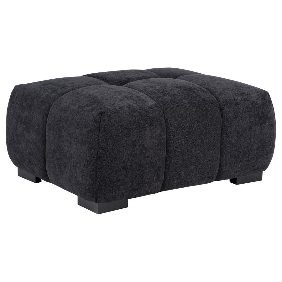 Coaster Furniture Octavia - Fabric Rectangular Upholstered Ottoman - Black