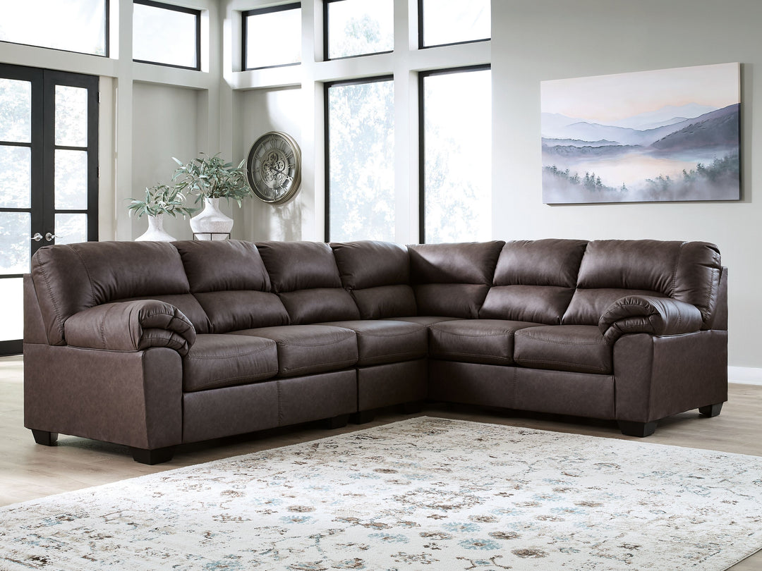 WillowBend - 3-Piece Sectional With RAF Sofa With Corner Wedge - Umber by Ashley Furniture product image