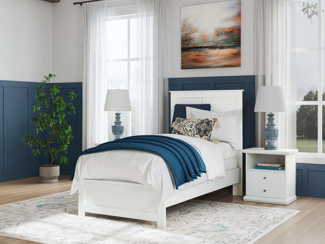 Bostwick Shoals - Twin Panel Bed With Framed Footboard - White by Ashley Furniture product image