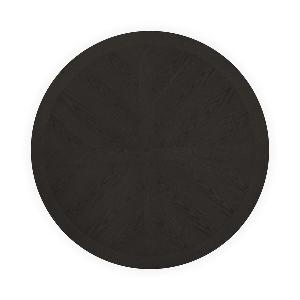 Lattice Round Dining Table Dark Brown
