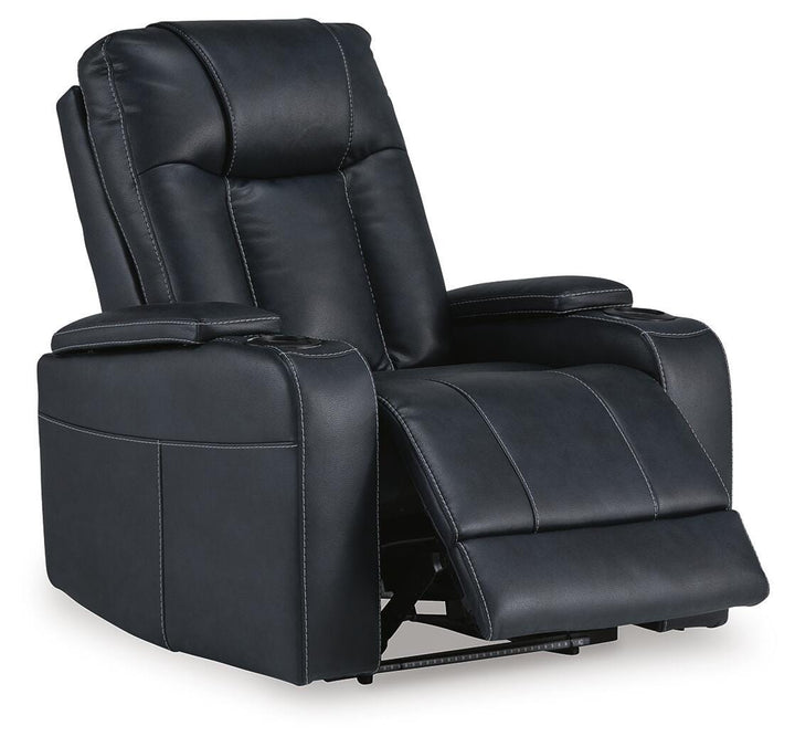Feazada Power Recliner - Blue (4)