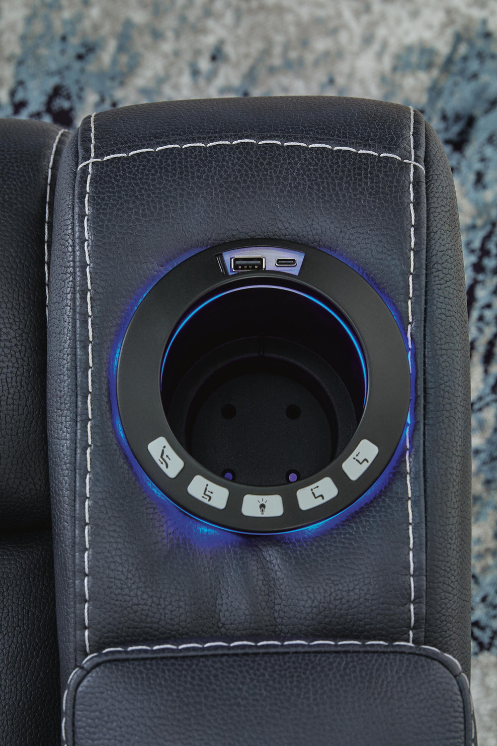 Feazada Power Recliner - Blue (12)
