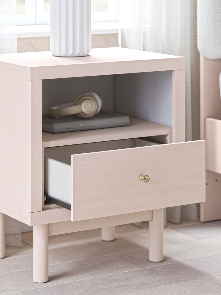 Wistenpine - One Drawer Night Stand - Blush
