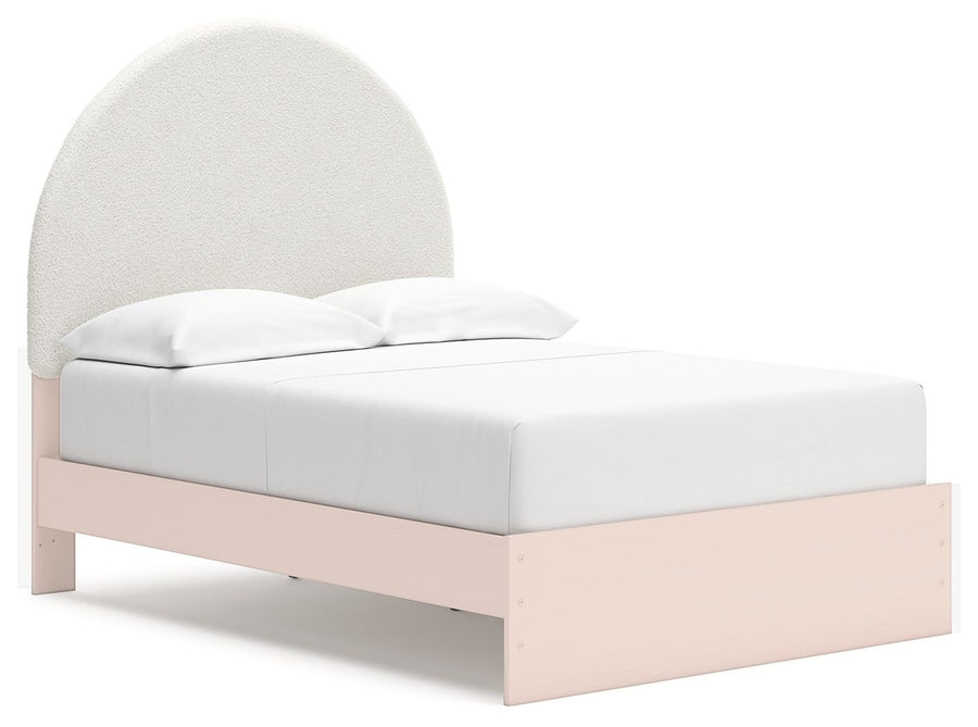 Wistenpine - Full Upholstered Panel Bed With Side Storage - Blush by Ashley Furniture product image